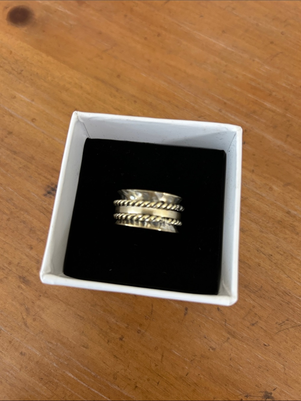 chic Gold Triple-Band Braided Accent Ring
